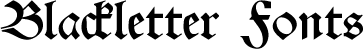 Blacktletter Fonts