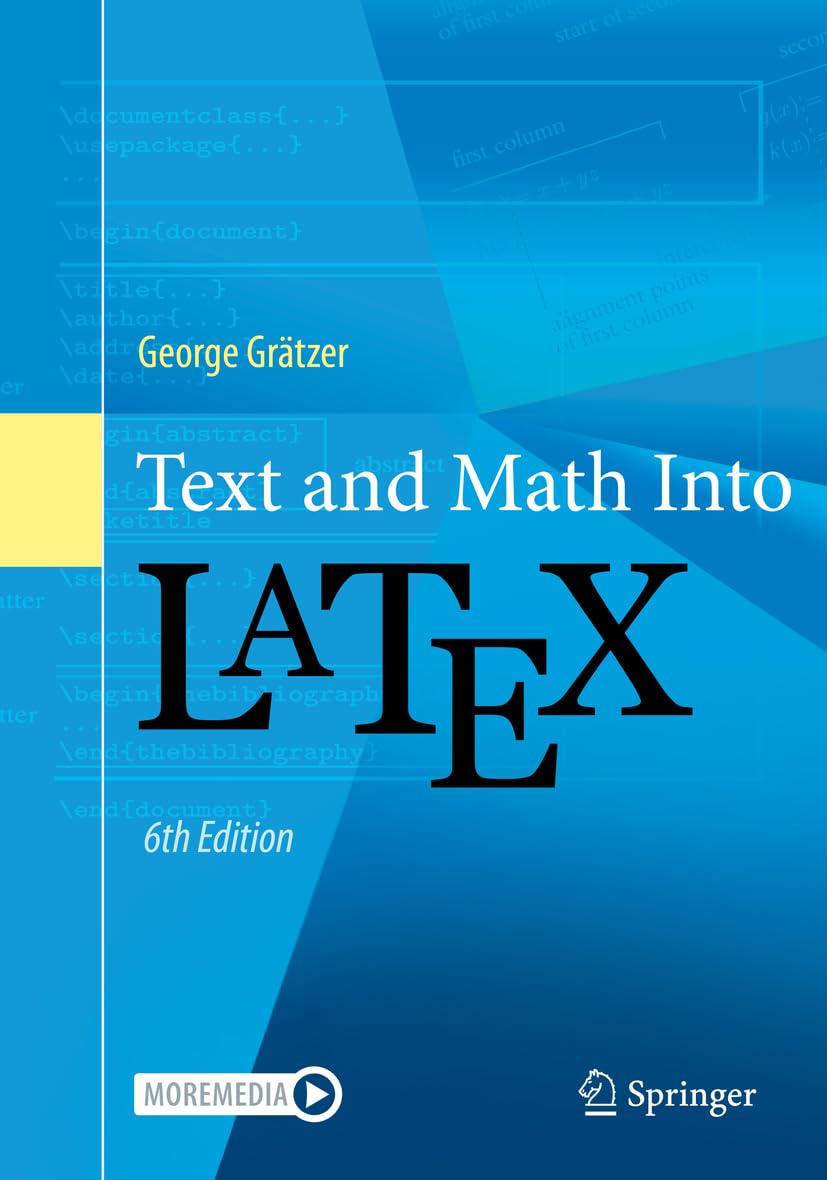 Text and Math into LaTeX, 6th edition